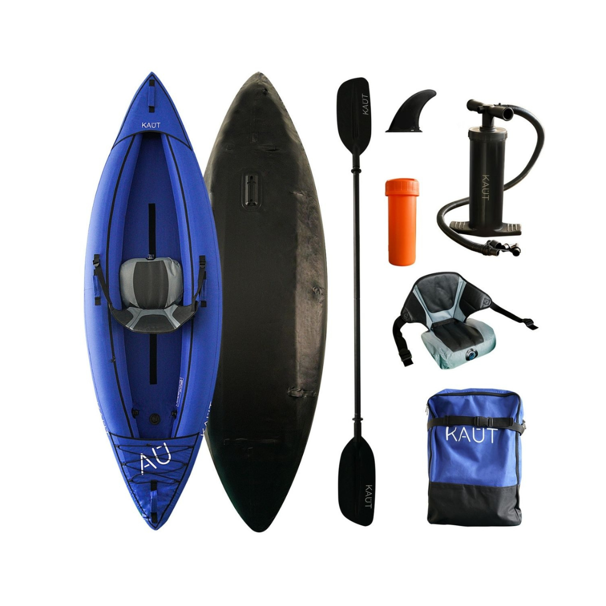 Kayak Inflable Profesional Single 1 persona 300 cm  - Maipo + Mochila & Accesorios