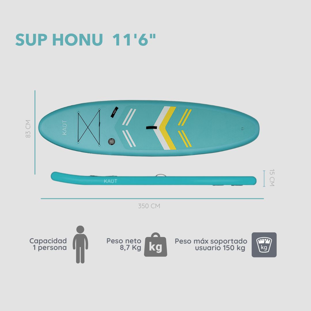 Stand Up Paddle (SUP) Inflable Capa Reforzada - 10'6'' pies / 320 cm + Mochila & Accesorios