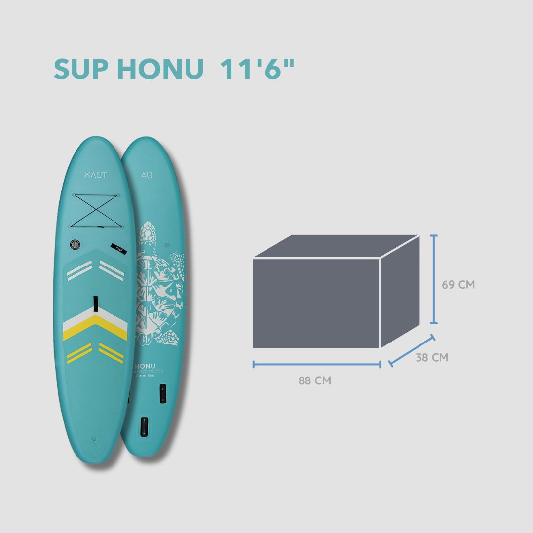 Stand Up Paddle (SUP) Inflable Capa Reforzada - 11'6'' pies / 350 cm + Mochila & Accesorios